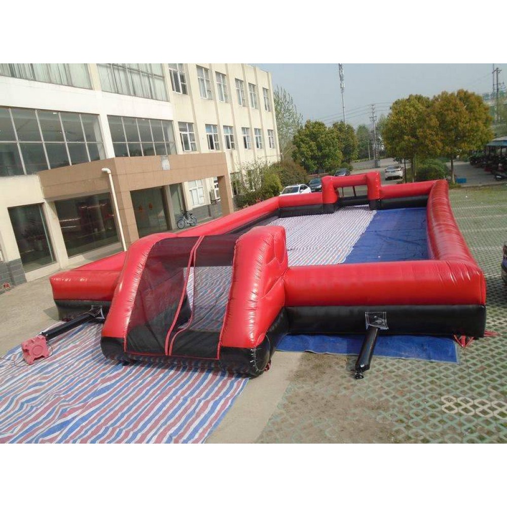Inflatable Soccer Field Black Red For Sale, Buy Inflatable Soccer Field